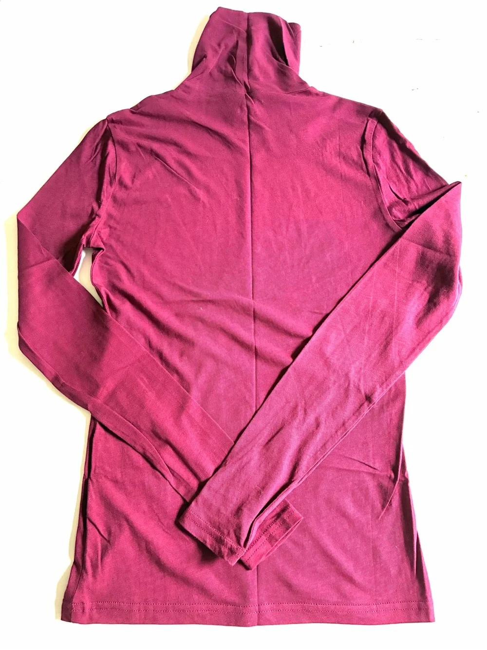 J.Crew.Women’s Feather jersey turtleneck.100% cotton. Burgundy XXS.NWT.